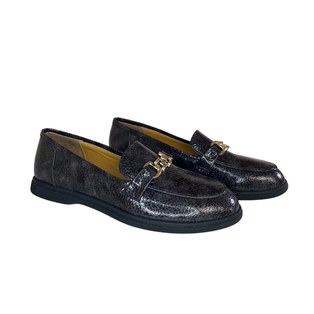 Antrasit Kadın Loafer Ayakkabı