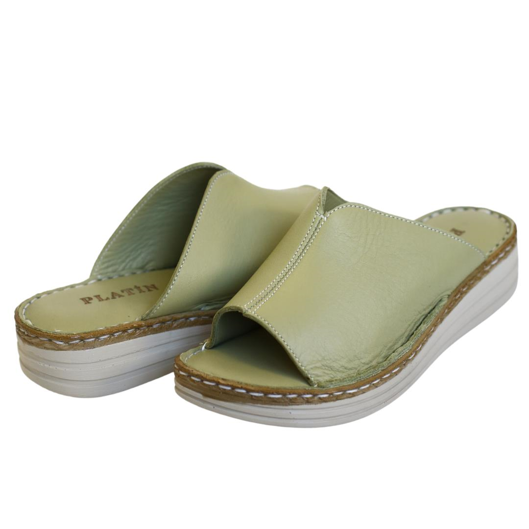 Avakado Deri Kadın Terlik