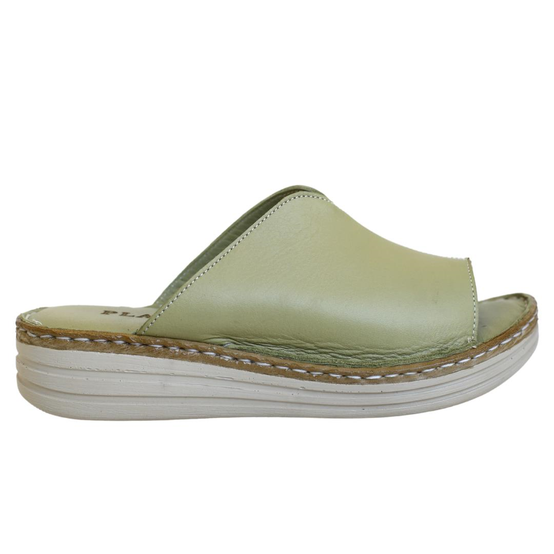 Avakado Deri Kadın Terlik