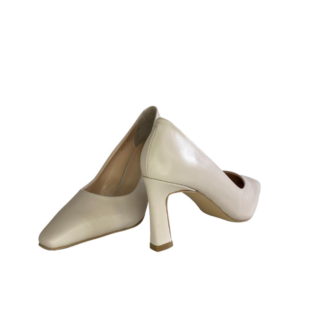 Bej Deri Kadın Stiletto