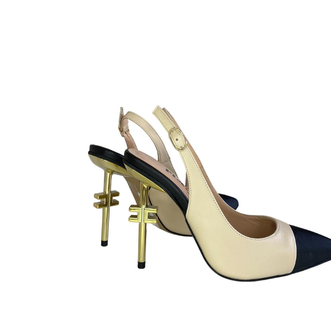 Bej Kadın Arka Açık Stiletto Ayakkabı