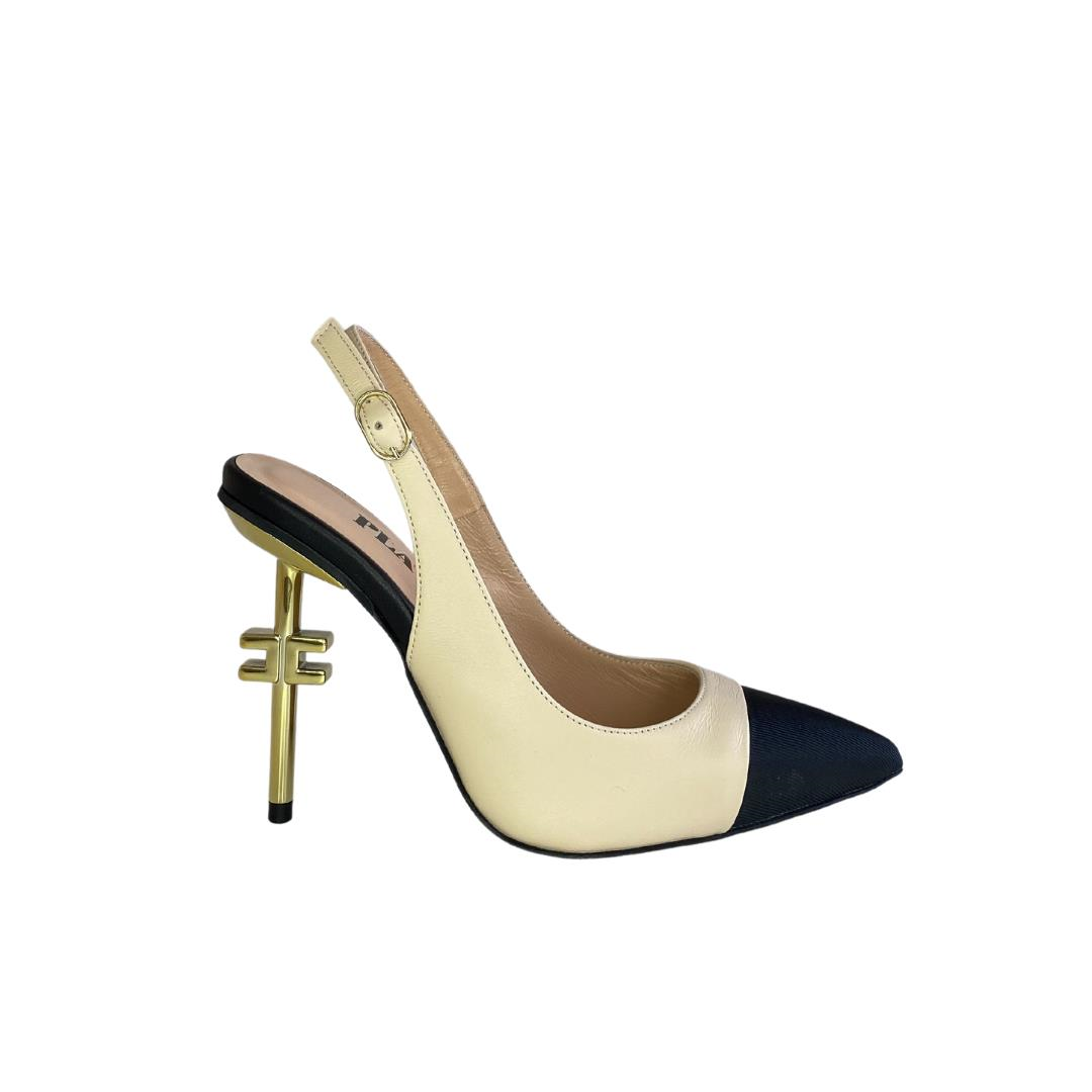 Bej Kadın Arka Açık Stiletto Ayakkabı