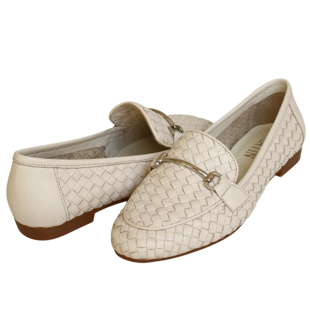 Bej Örgü Deri Kadın Babet