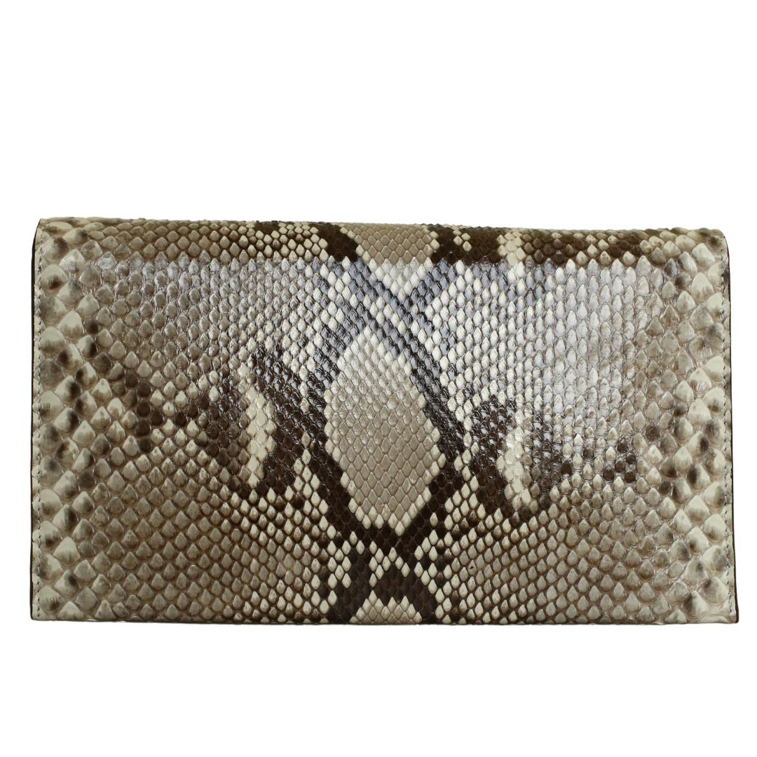 Bej Python Deri Kadın El Çanta