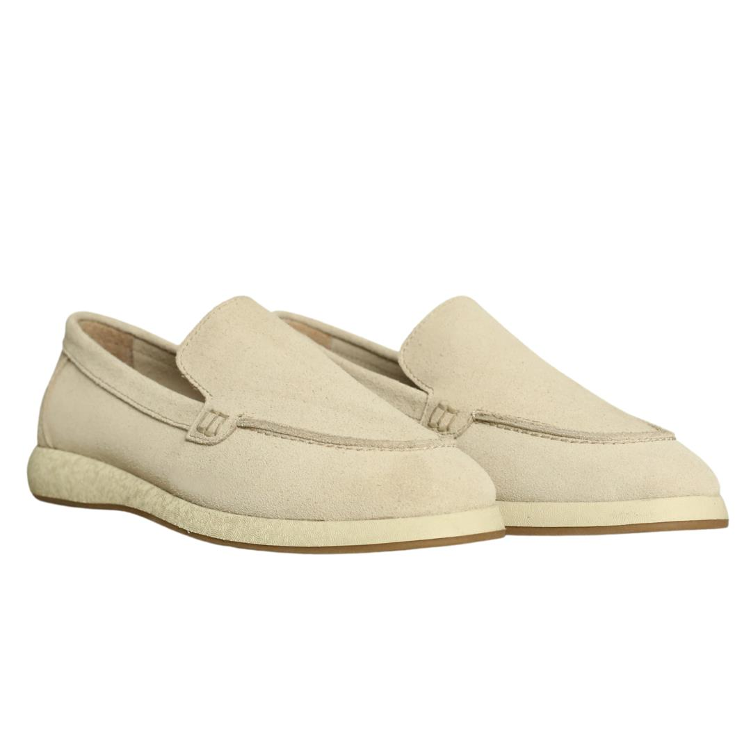 Bej Süet Kadın Loafer
