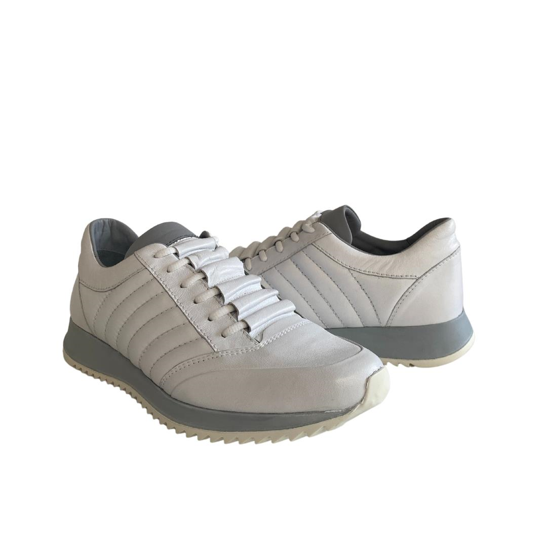 Beyaz Bağcıklı Erkek Sneaker Ayakkabı