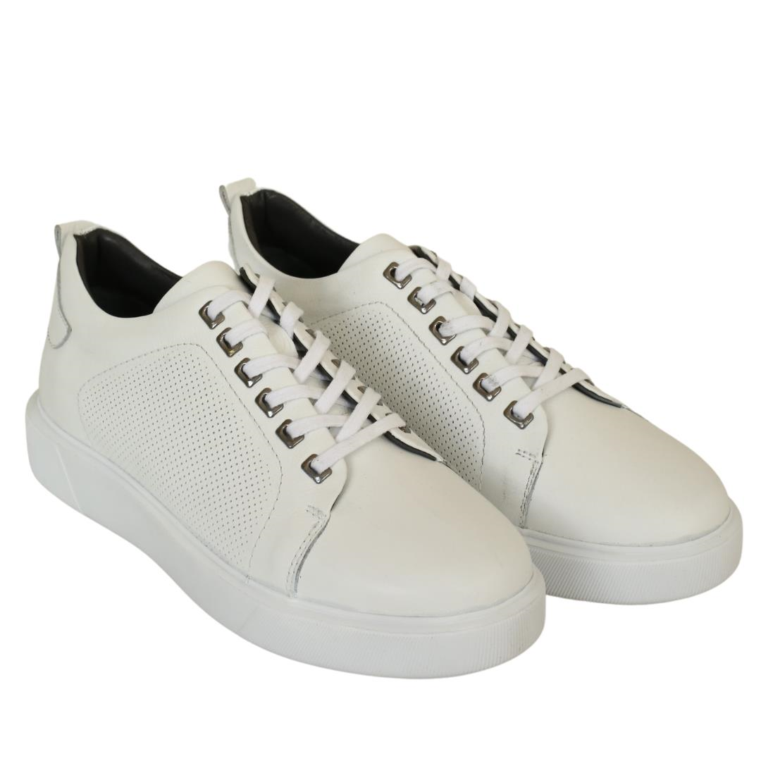 Beyaz Deri Erkek Sneaker