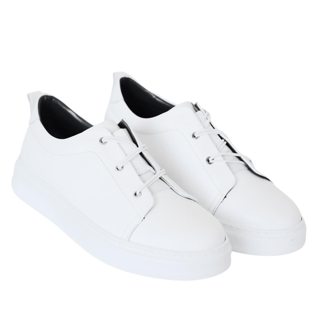 Beyaz Deri Erkek Sneaker