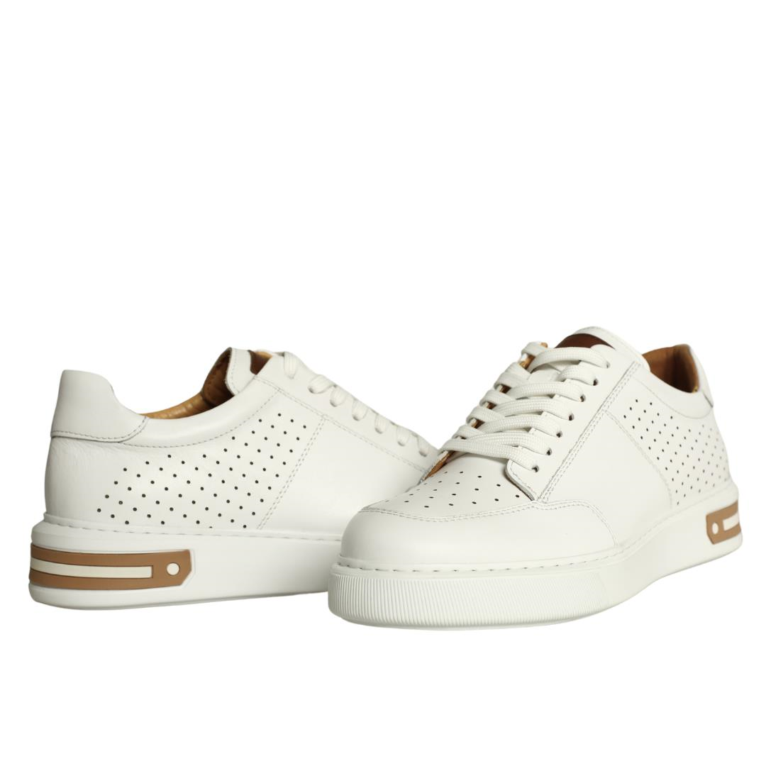 Beyaz Deri Erkek Sneaker
