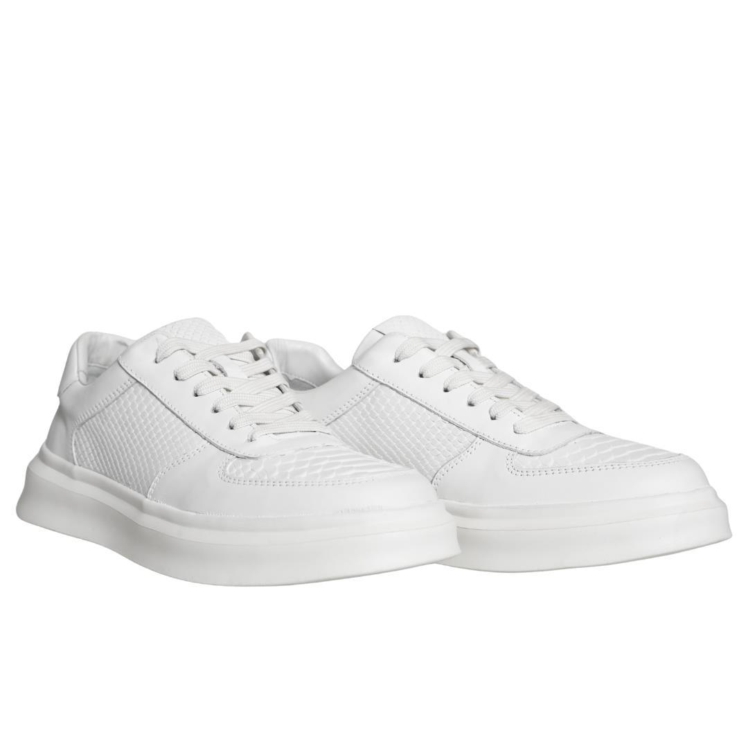 Beyaz Deri Erkek Sneaker