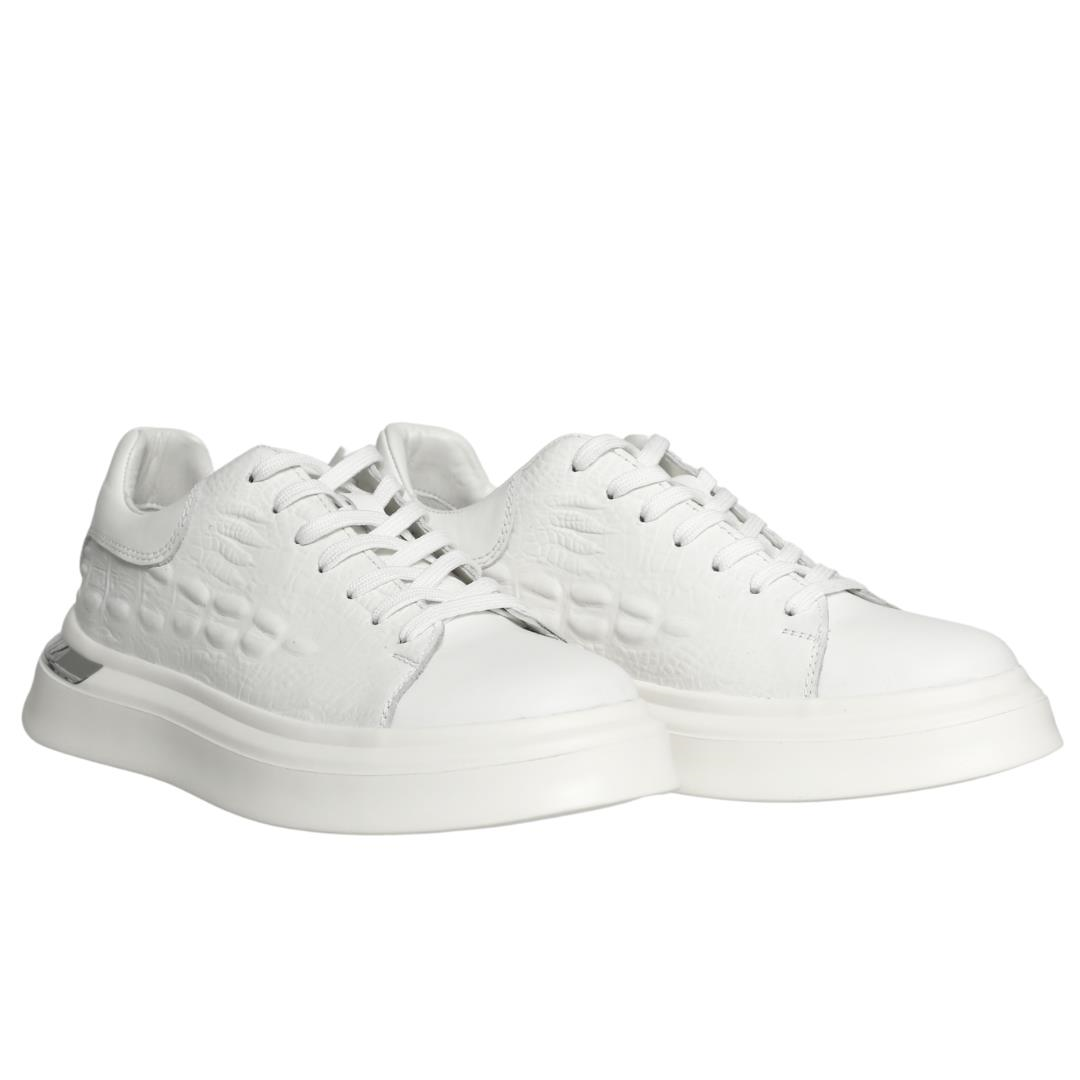 Beyaz Deri Erkek Sneaker