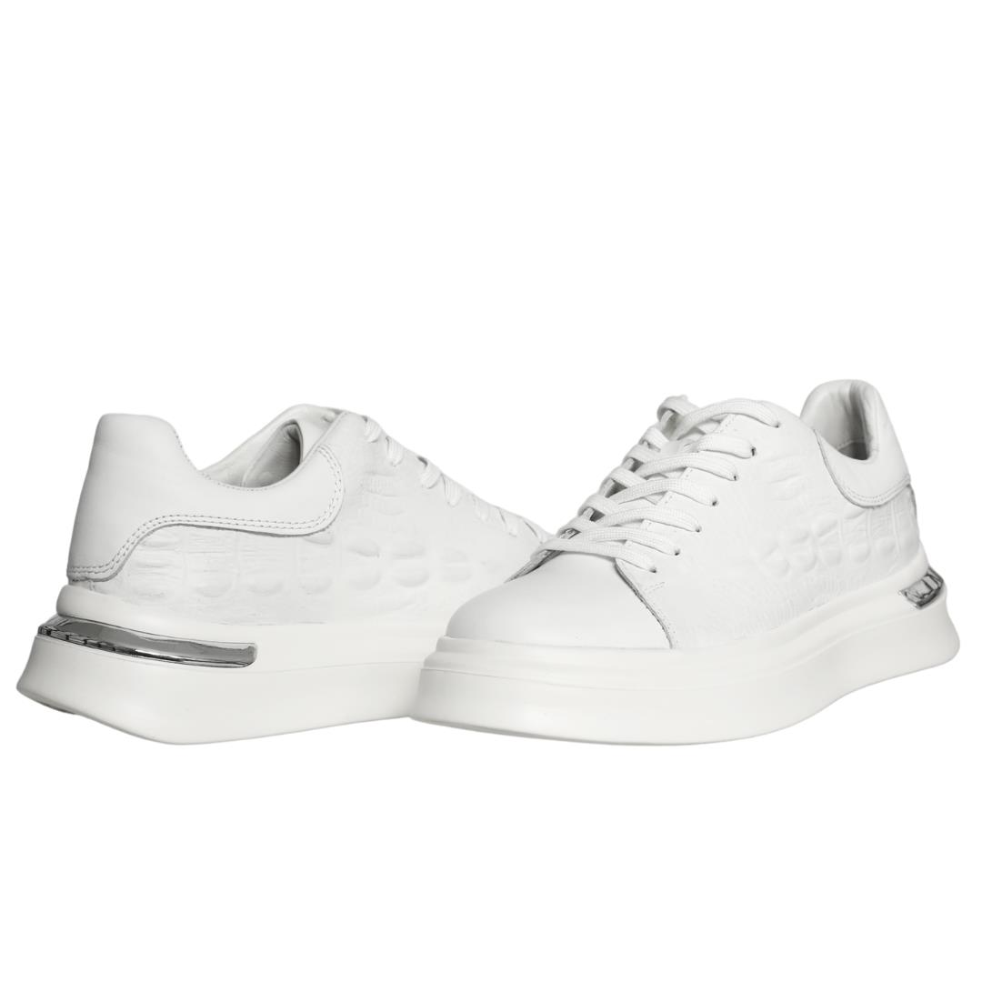 Beyaz Deri Erkek Sneaker