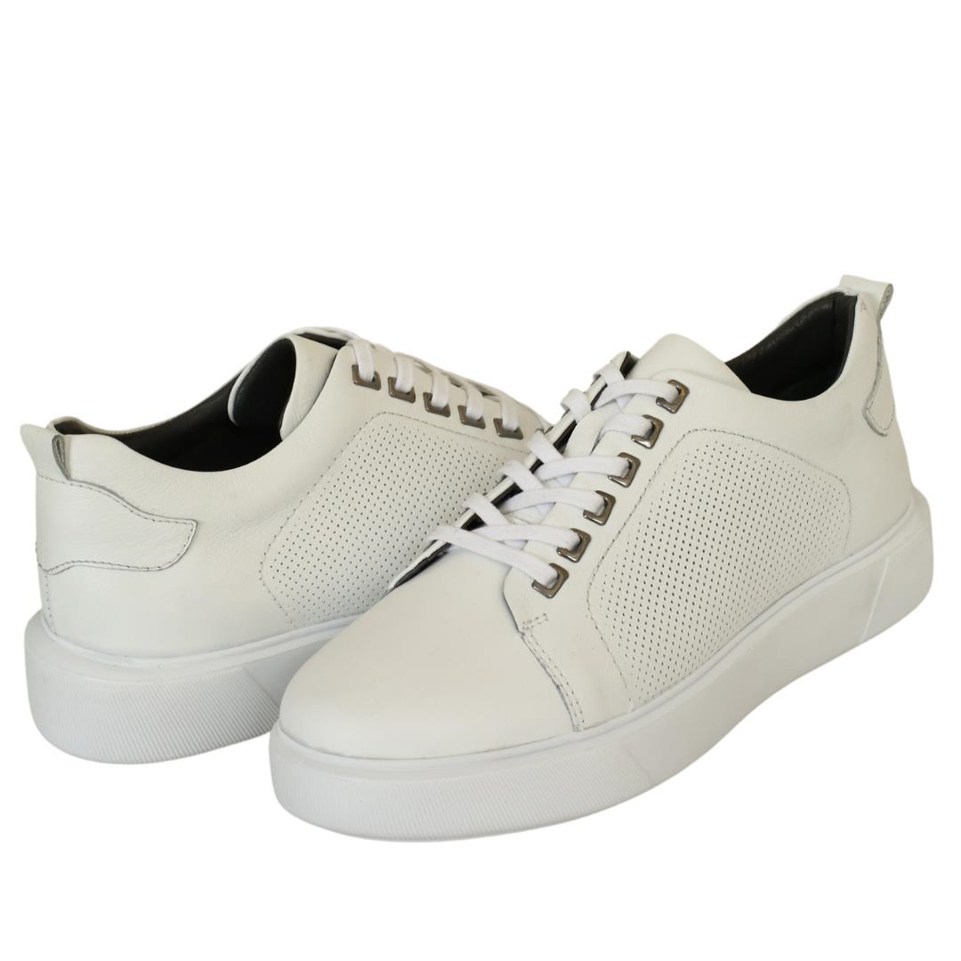Beyaz Deri Erkek Sneaker