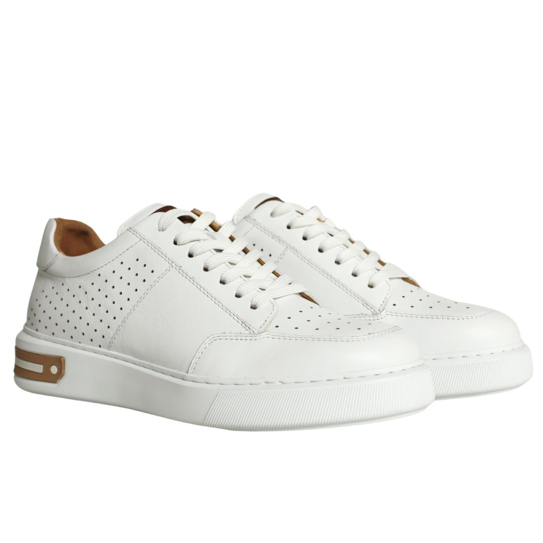 Beyaz Deri Erkek Sneaker