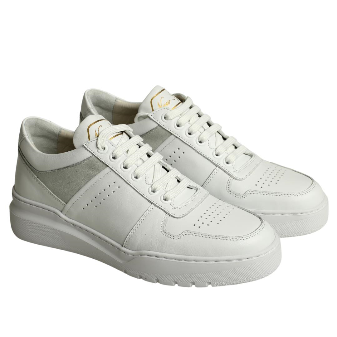 Beyaz Erkek Bağcıklı Sneaker