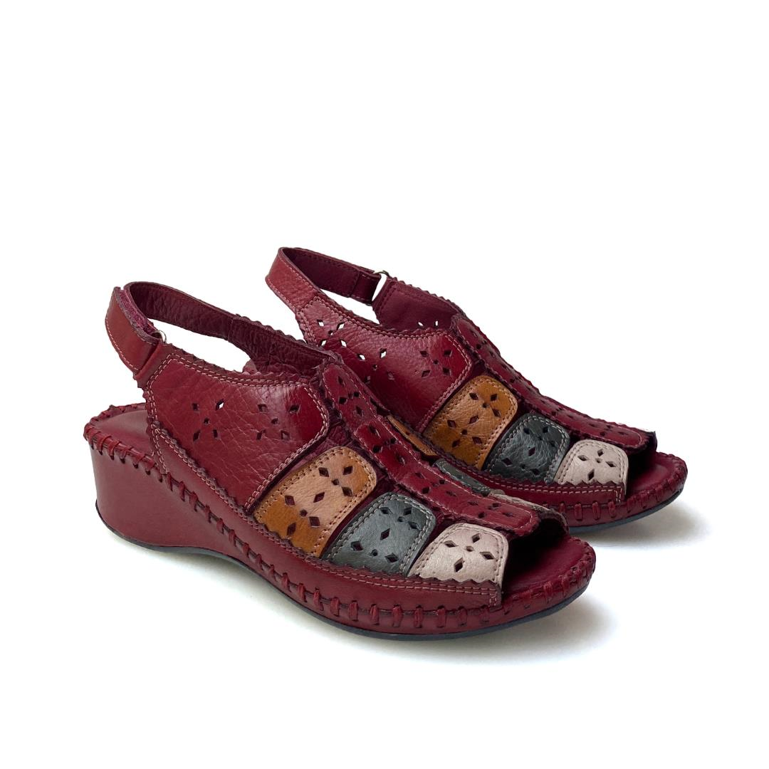 Bordo Kadın Sandalet
