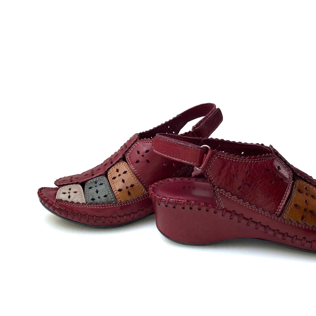 Bordo Kadın Sandalet