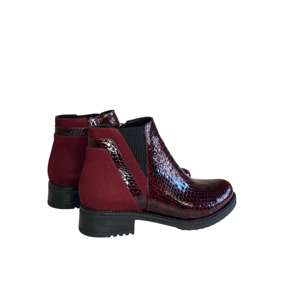 Bordo Python Baskı Kadın Günlük Bot