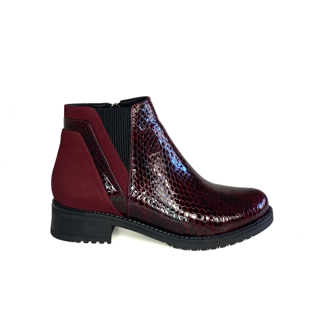 Bordo Python Baskı Kadın Günlük Bot