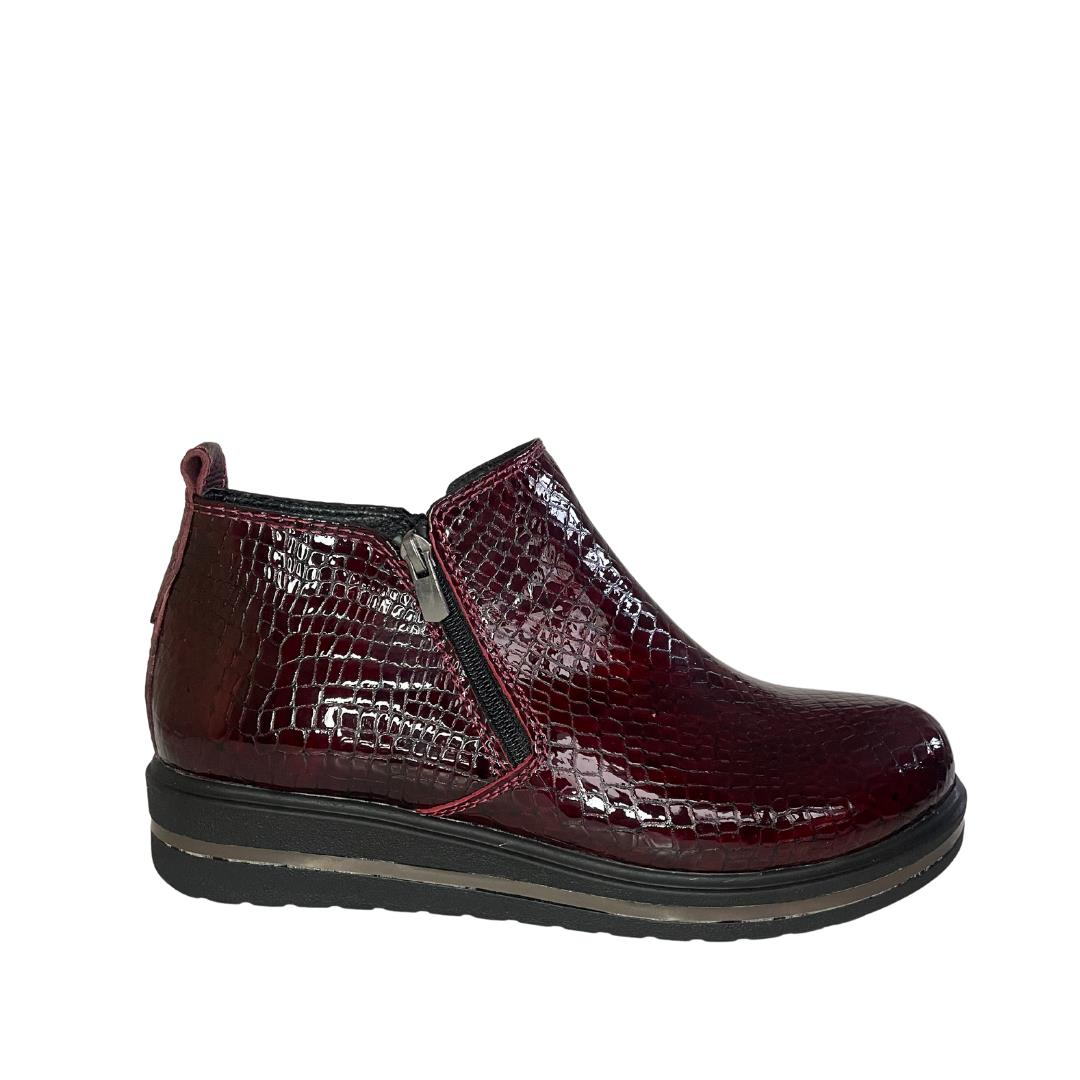 Bordo Python Baskı Kadın Günlük Bot