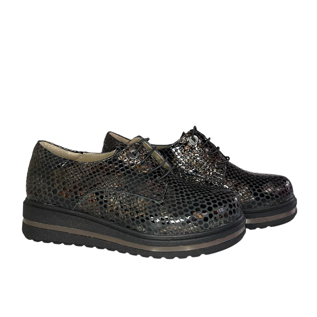 Bronz Python Baskı Kadın Günlük Ayakkabı