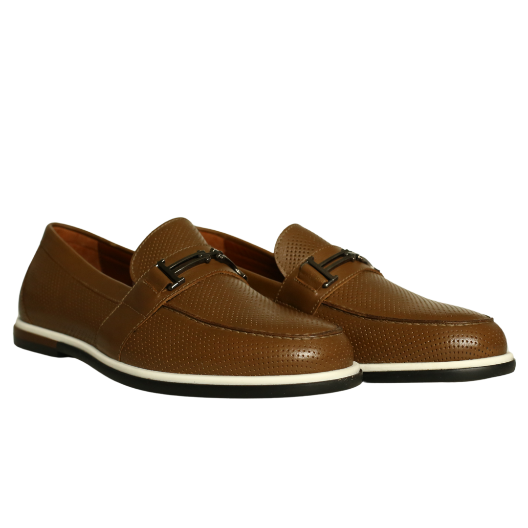 Ceviz Deri Erkek Tokalı Loafer