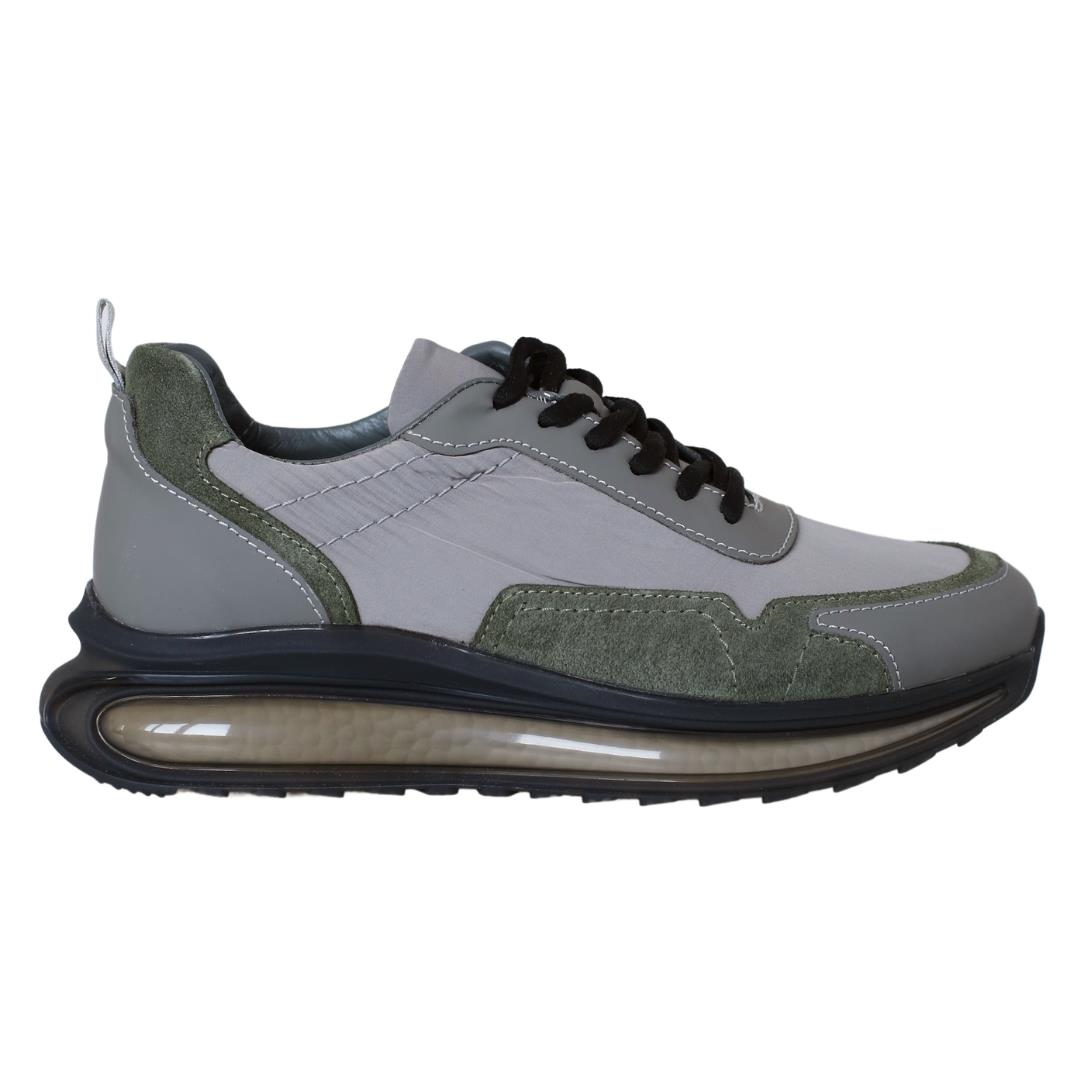 Gri Deri Erkek Sneaker