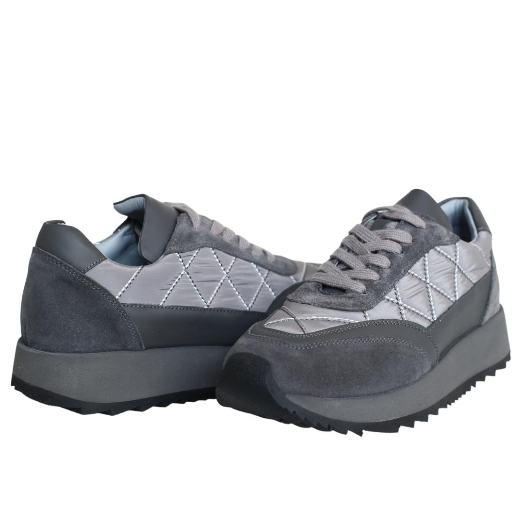 Gri Kadın Bağcık Detaylı Sneaker