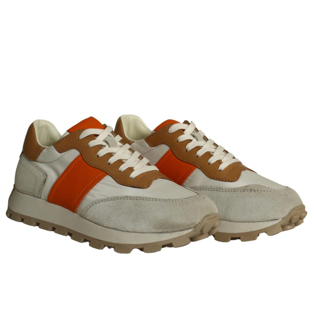 Gri Kombin Kadın Bağcıklı Sneaker