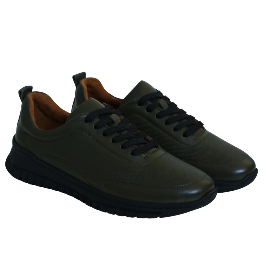 Haki Kadın Deri Sneaker