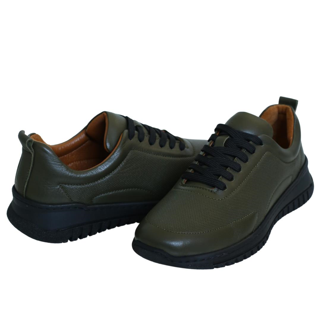Haki Kadın Deri Sneaker