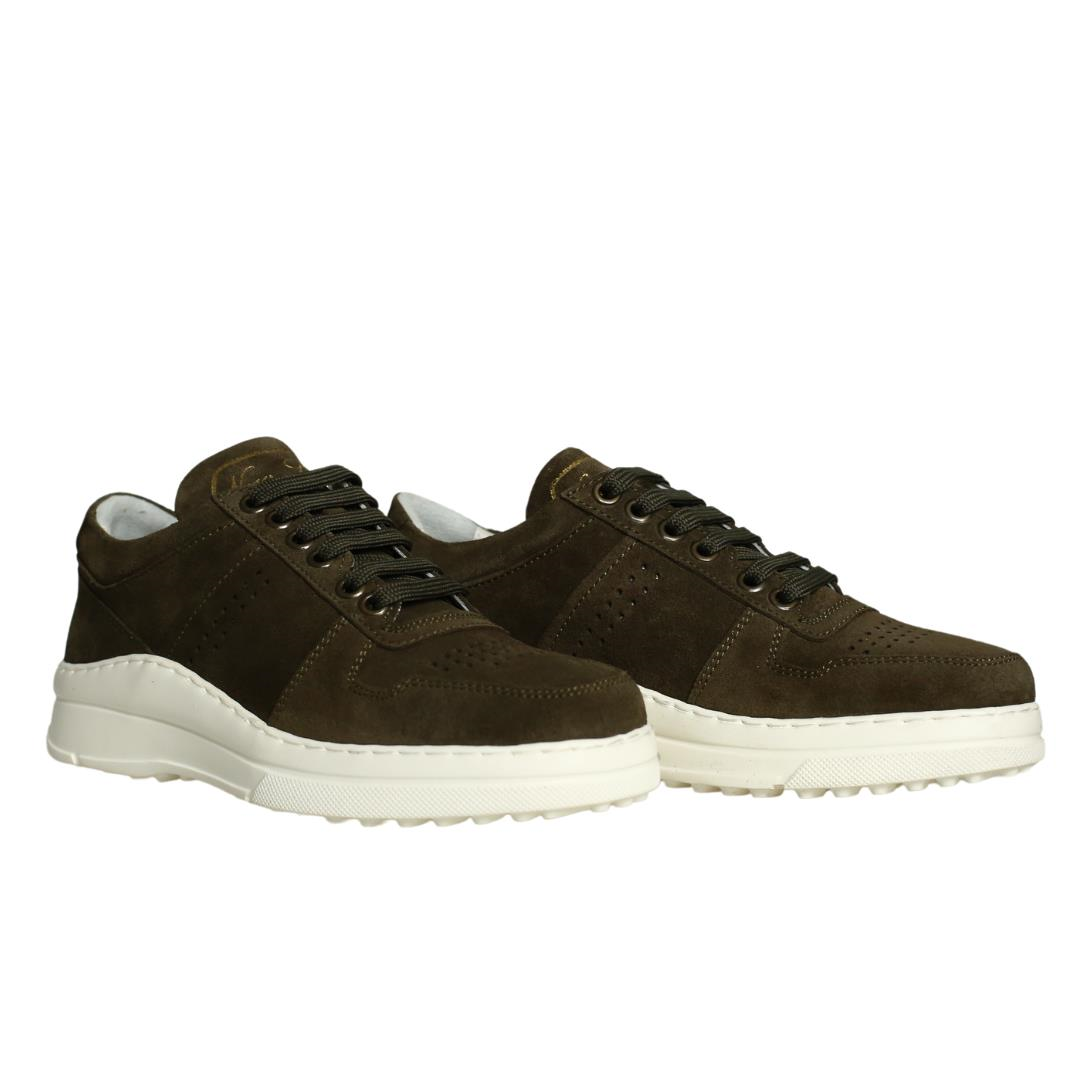 Haki Süet Bağcıklı Kadın Sneaker