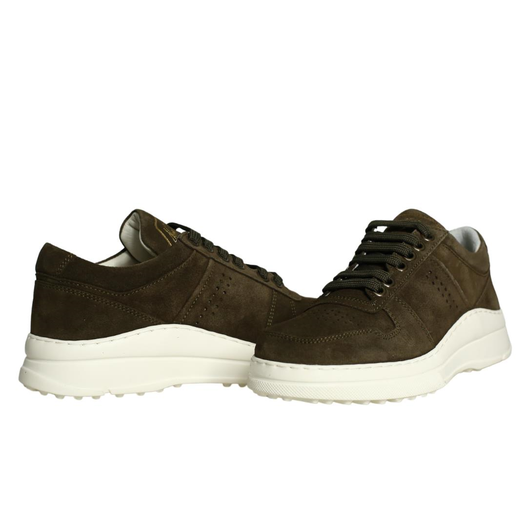 Haki Süet Bağcıklı Kadın Sneaker