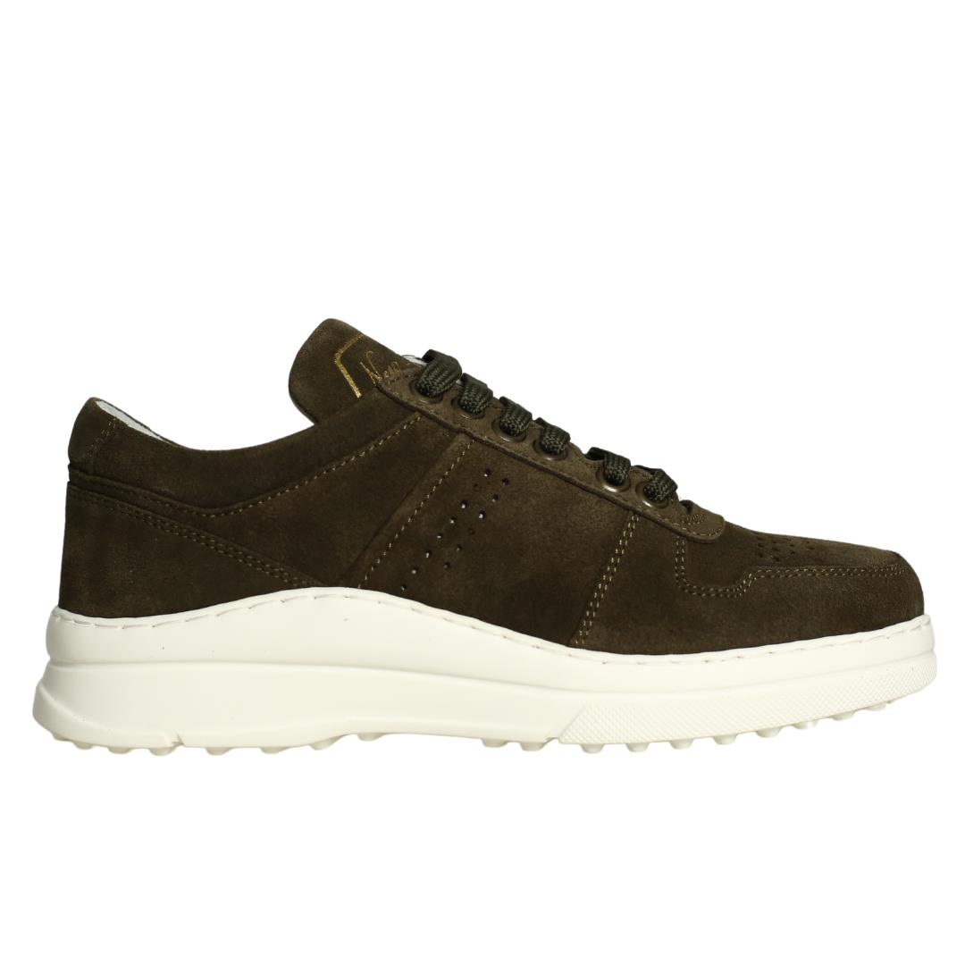 Haki Süet Bağcıklı Kadın Sneaker
