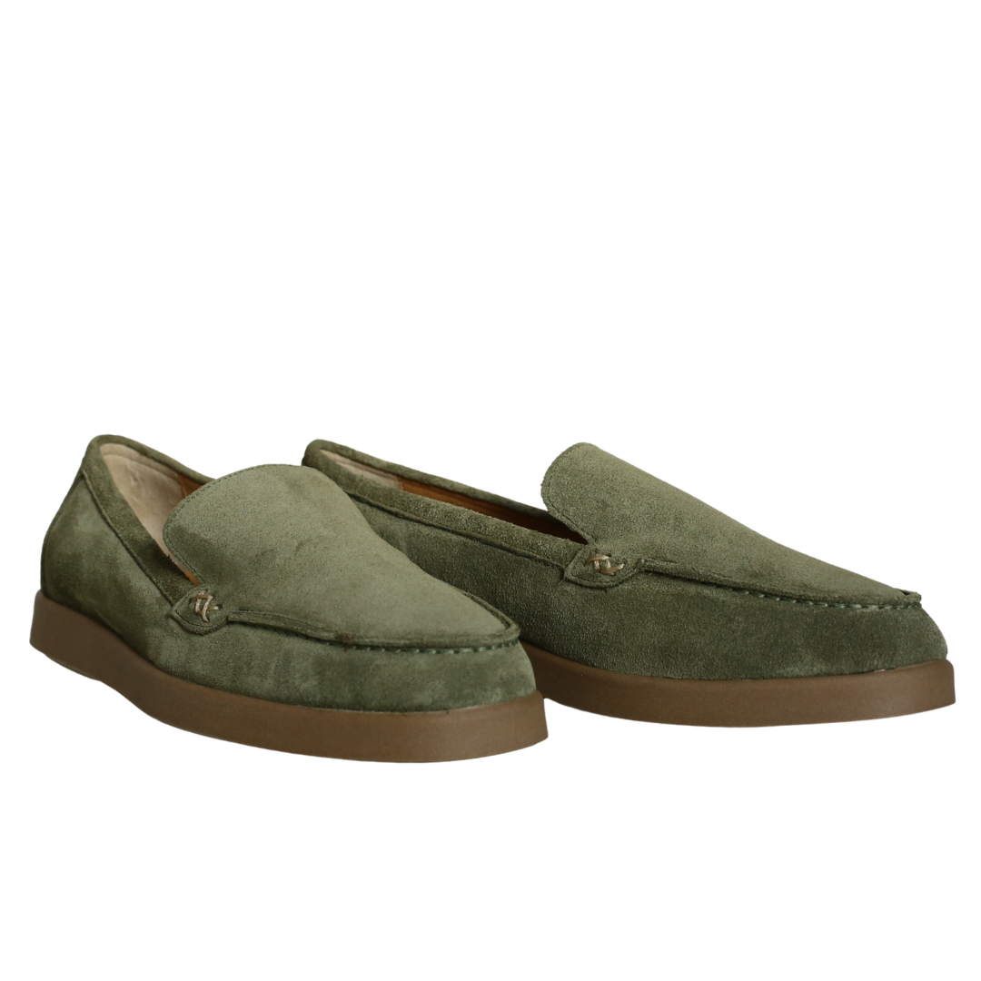 Haki Süet Kadın Loafer