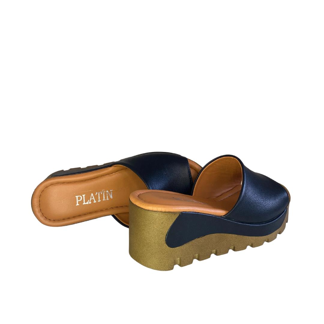 Hakiki Deri Siyah Kadın Terlik