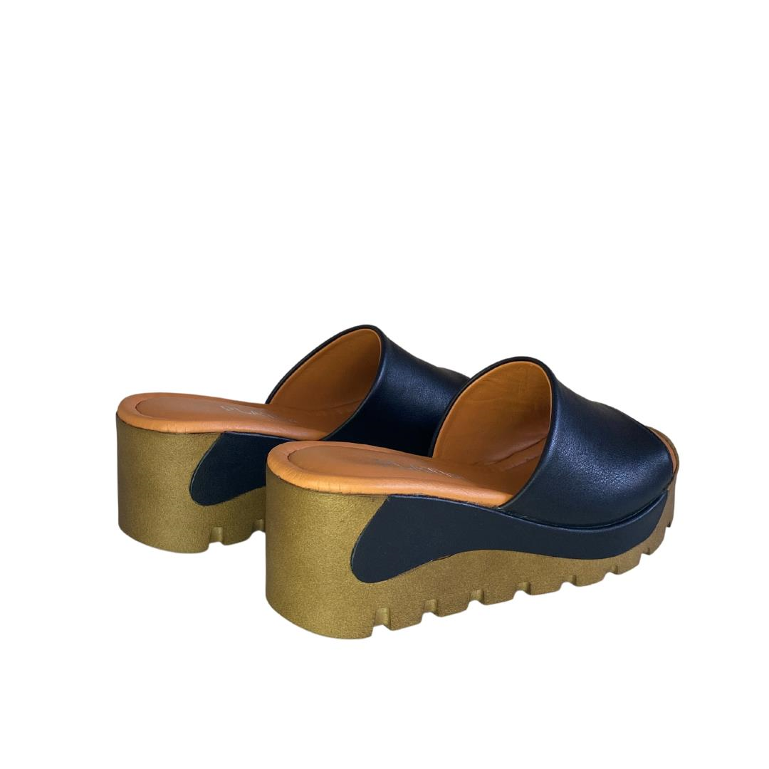 Hakiki Deri Siyah Kadın Terlik