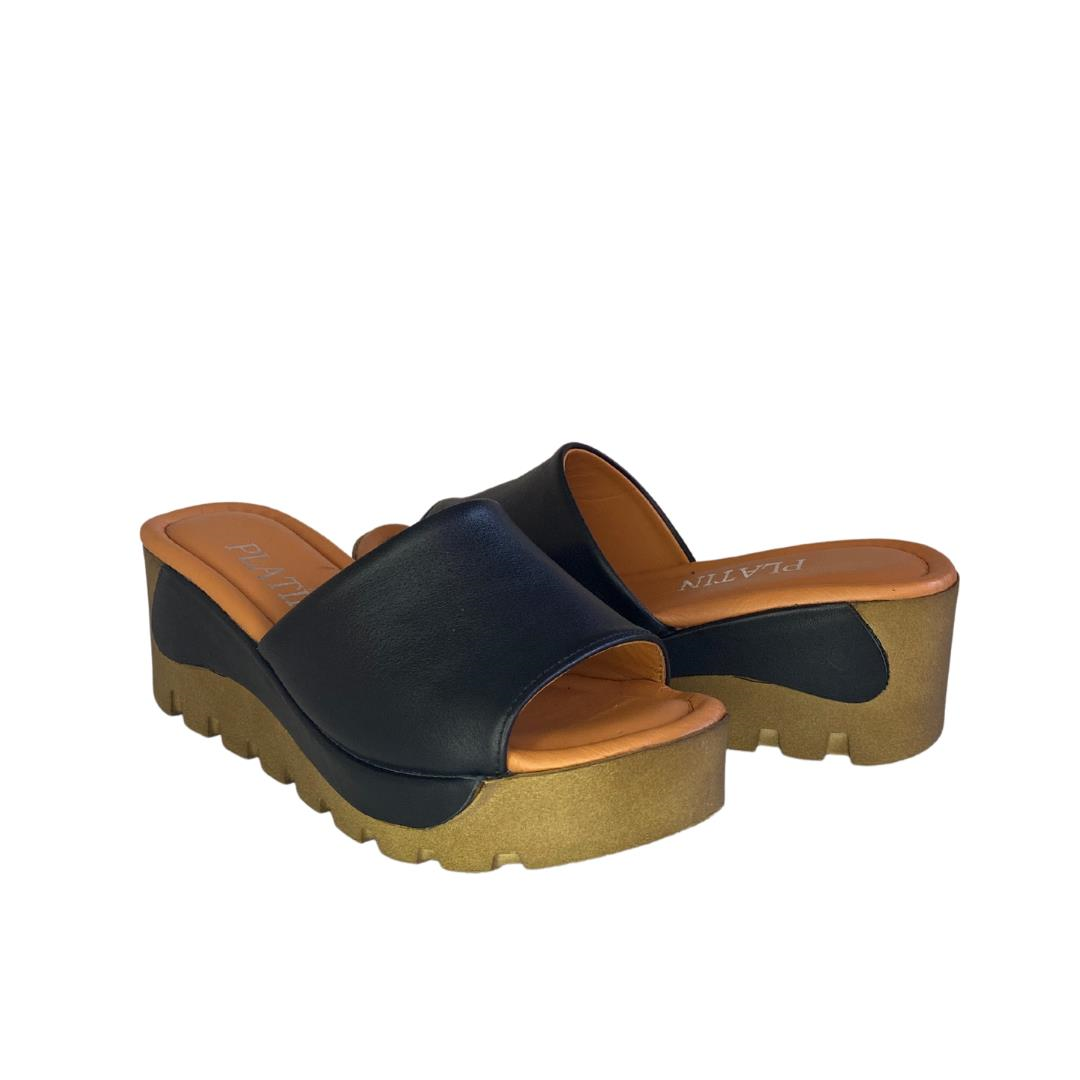 Hakiki Deri Siyah Kadın Terlik