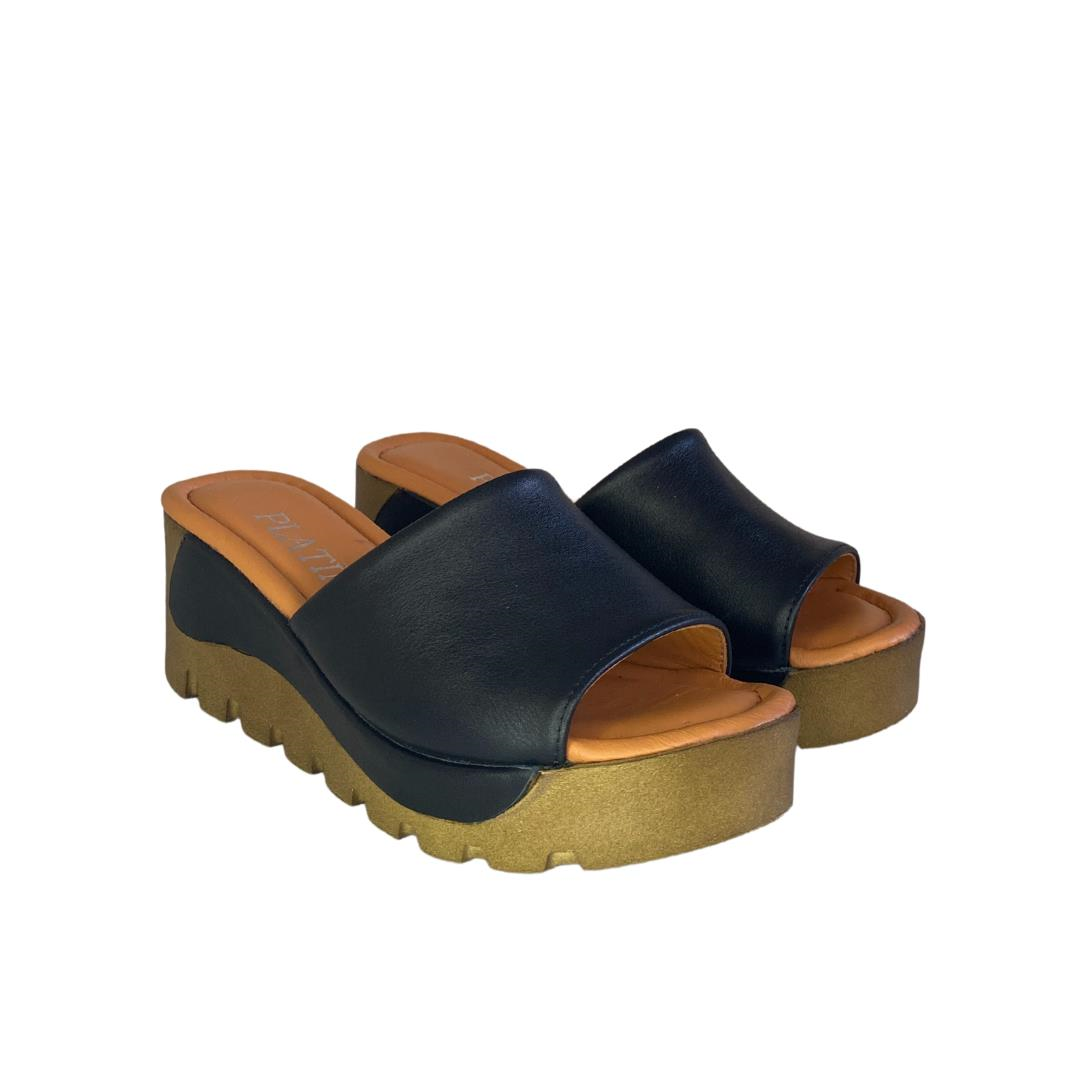 Hakiki Deri Siyah Kadın Terlik