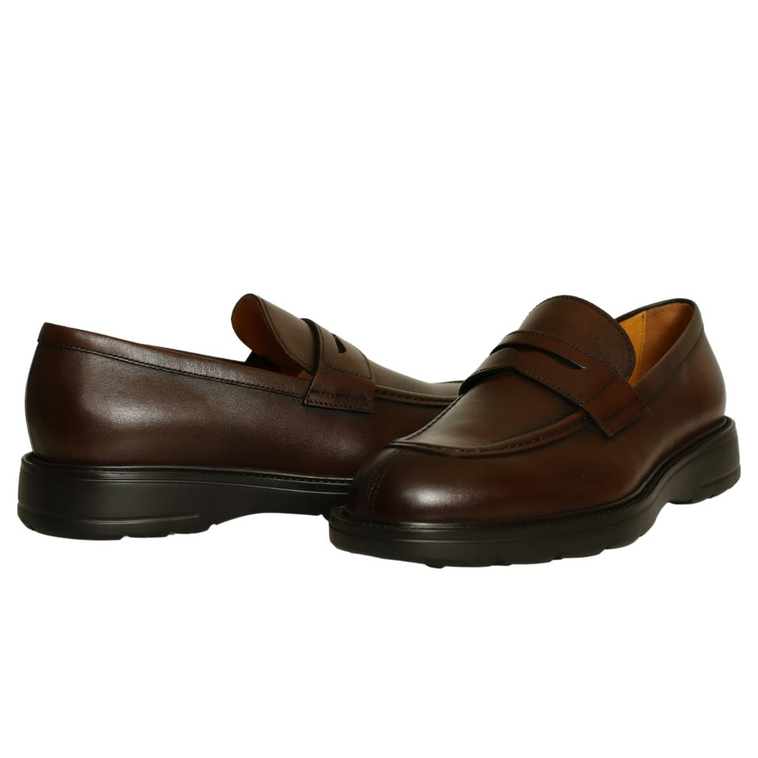 Kahve Deri Erkek Loafer