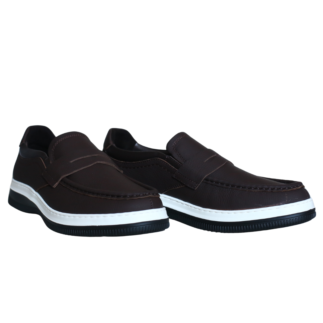 Kahve Deri Erkek Loafer