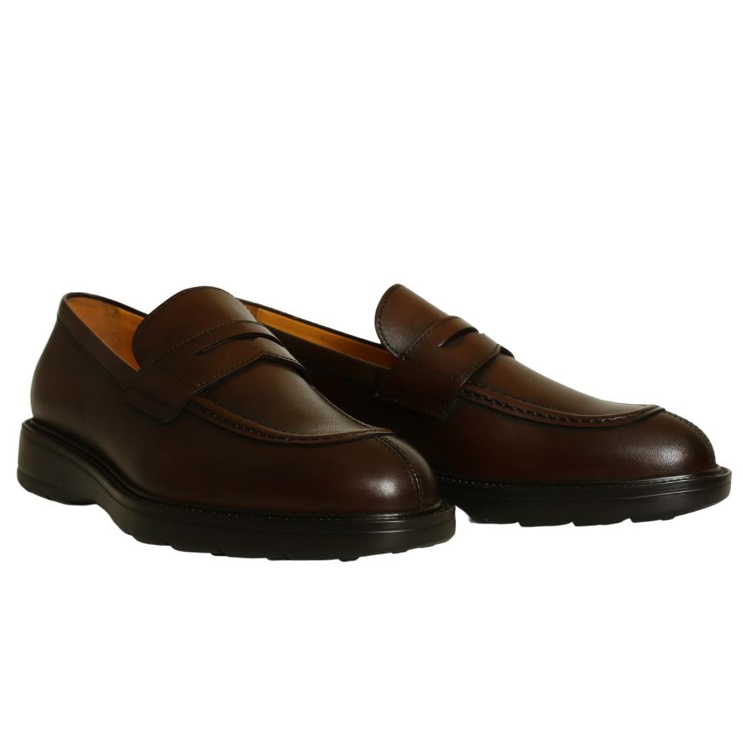 Kahve Deri Erkek Loafer