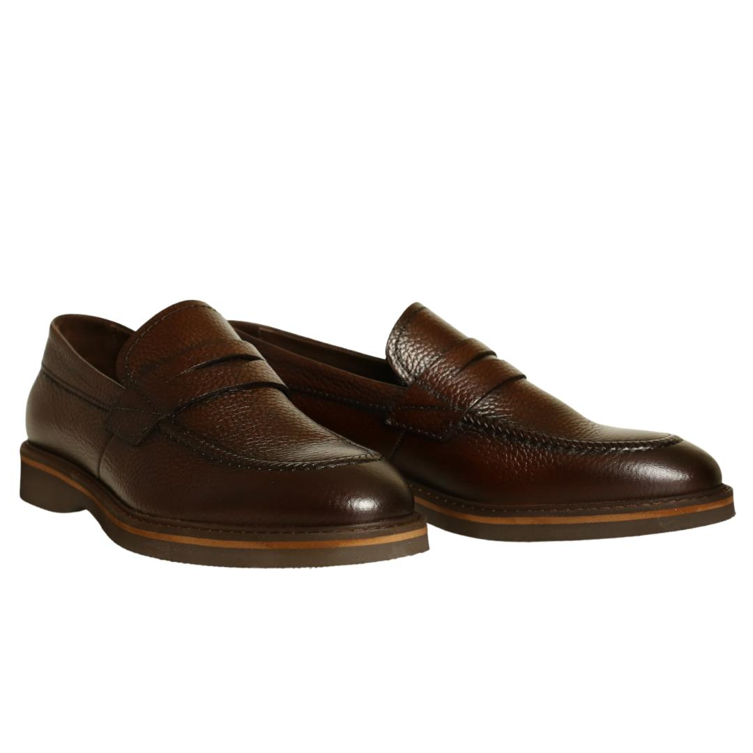 Kahve Deri Erkek Loafer