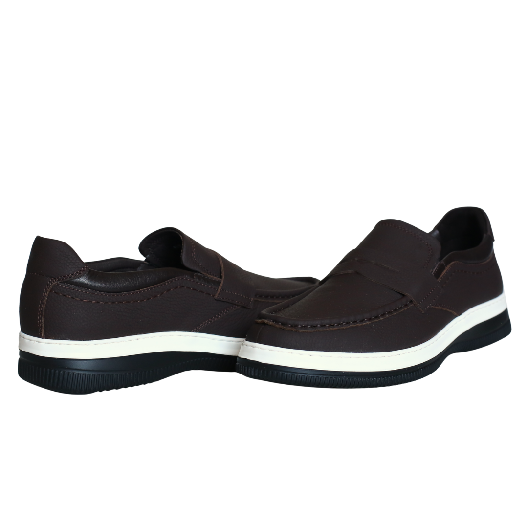 Kahve Deri Erkek Loafer