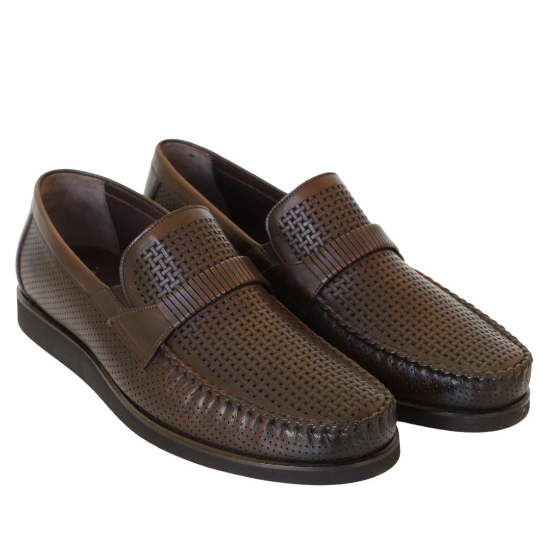 Kahve Deri Erkek Loafer Ayakkabı