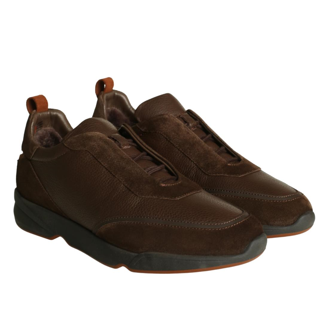 Kahve Deri Erkek Sneaker
