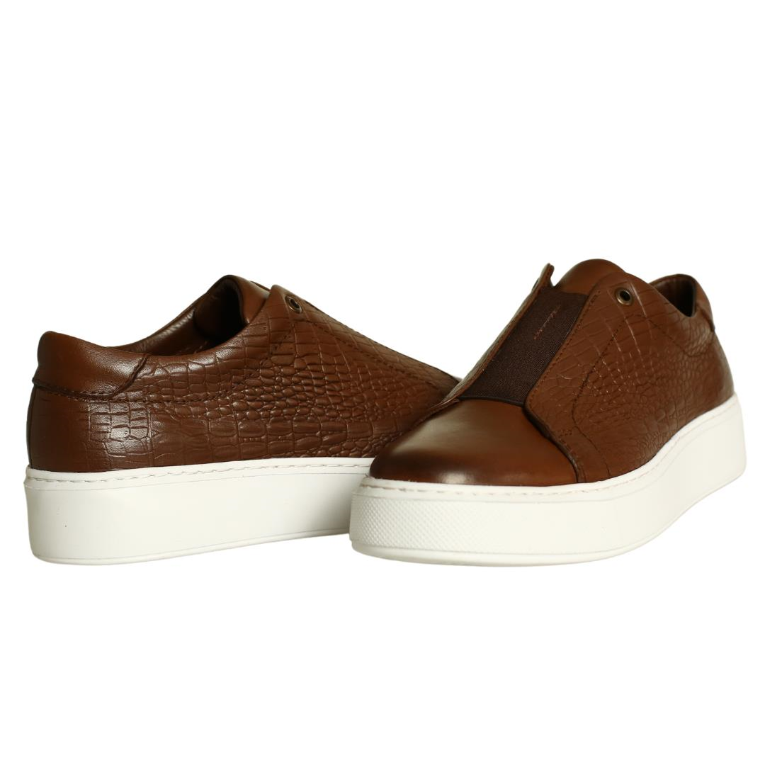 Kahve Deri Erkek Sneaker