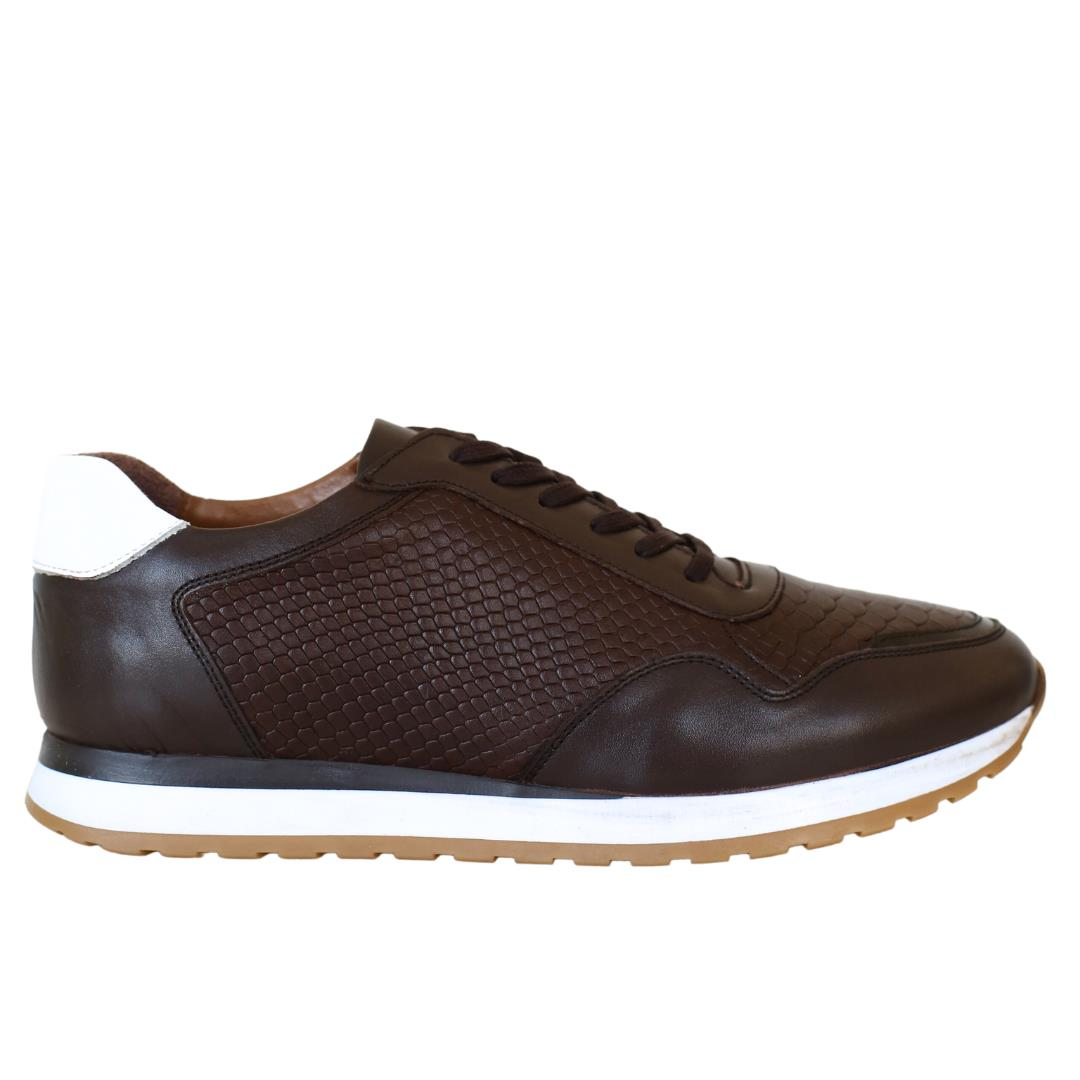 Kahve Deri Erkek Sneaker