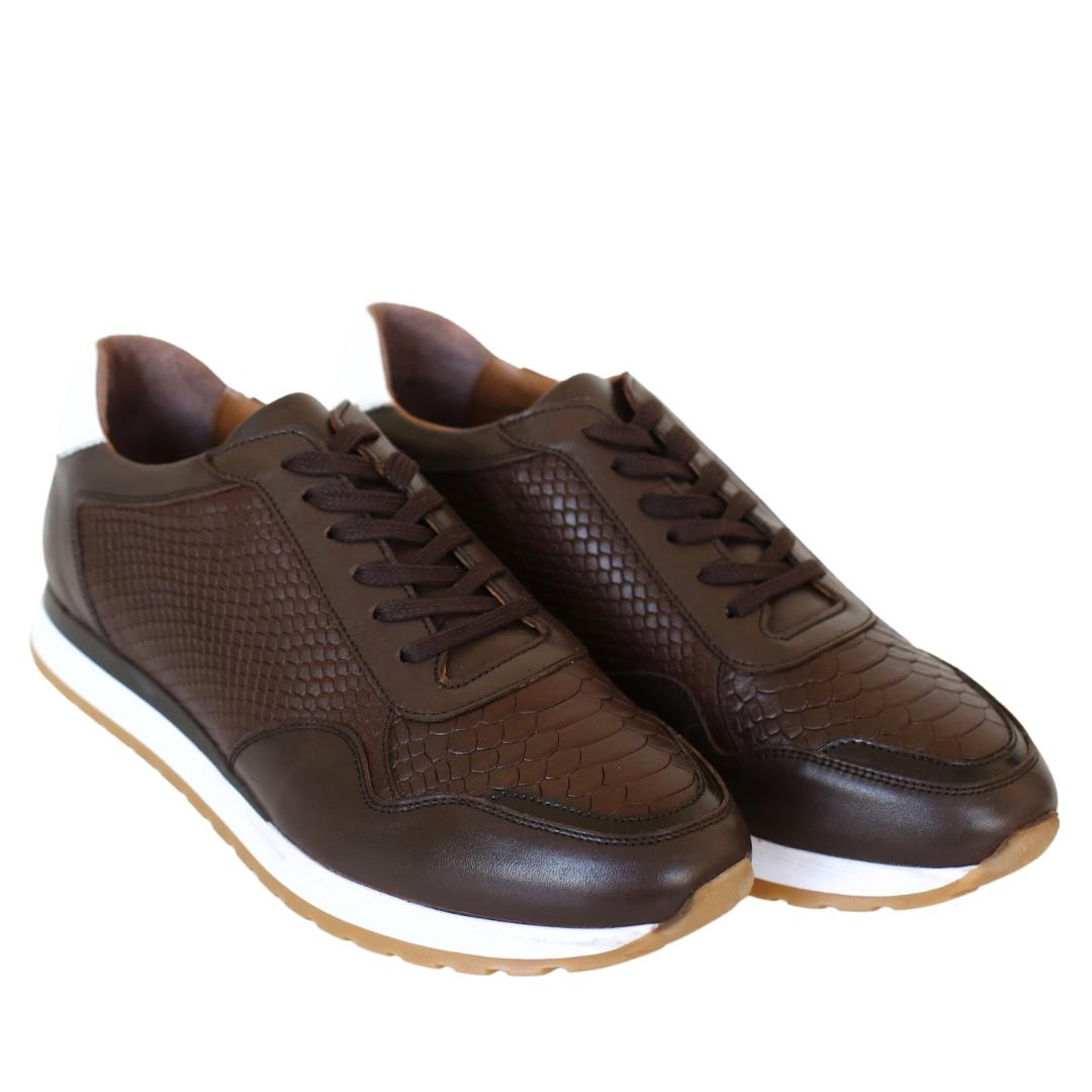 Kahve Deri Erkek Sneaker