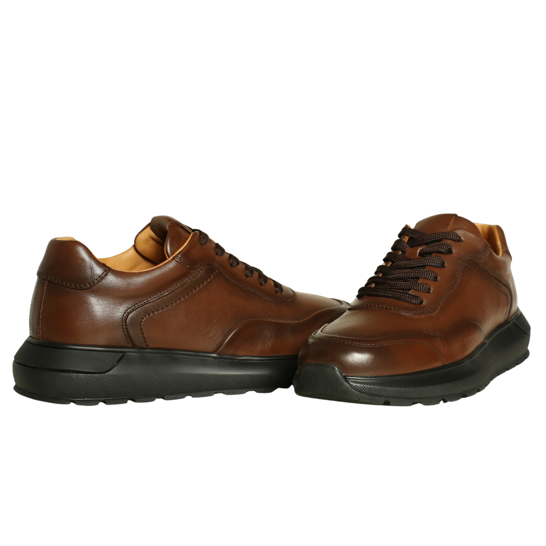 Kahve Deri Erkek Sneaker